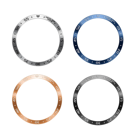 For Samsung Galaxy Watch6 Classic 43mm A Style Smart Watch Steel Ring Protective Frame(Black)