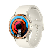 For Samsung Galaxy Watch6 Classic 47mm E Style Smart Watch Steel Ring Protective Frame(Rose Gold)