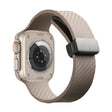 For Apple Watch 2 42mm Carbon Fiber Pattern Magnetic Buckle Silicone Watch Band(Apricot Color) - Watch Bands by PMC TechLife | Online Shopping South Africa | PMC TechLife
