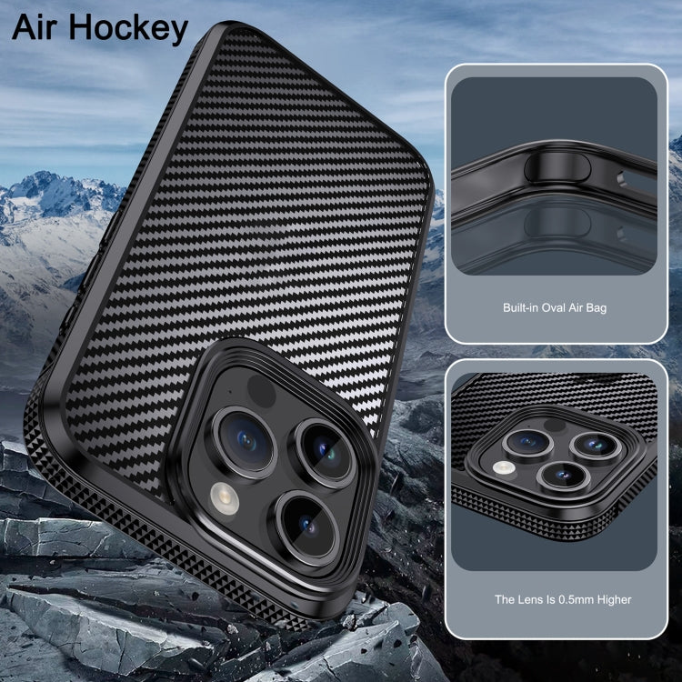 For iPhone 15 Plus iPAKY MG Series Carbon Fiber PC + TPU Protective Phone Case(Black)