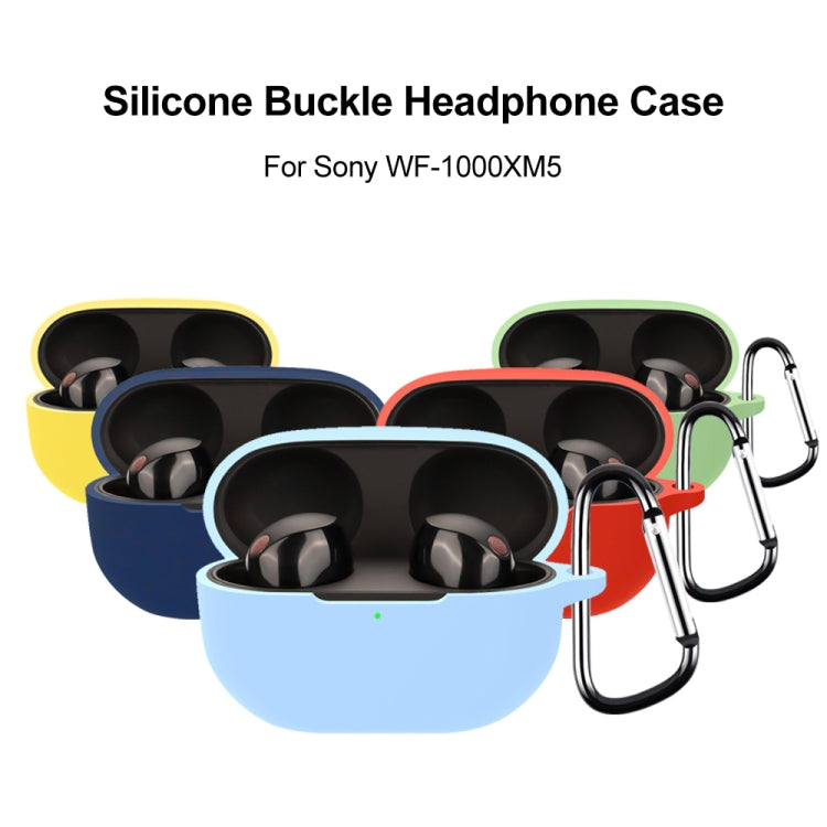 For Sony WF-1000XM5 Wireless Bluetooth Earphone Silicone Protective Case(Matcha Green)