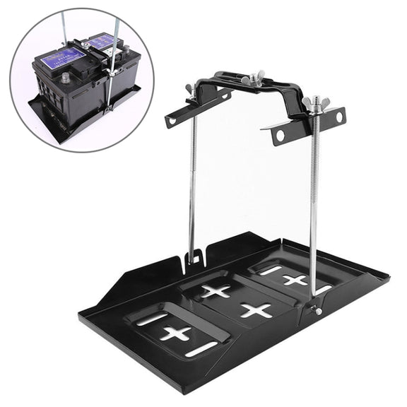 Car Universal Battery Bracket Adjustable Battery Fixed Holder + Base Tray, Size:28.5cm Base + 19cm Bracket