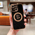 For iPhone 14 Plus Electroplate Side Roses Flower MagSafe Phone Case(Black) - iPhone 14 Plus Cases by PMC TechLife | Online Shopping South Africa | PMC TechLife | Buy Now Pay Later Mobicred