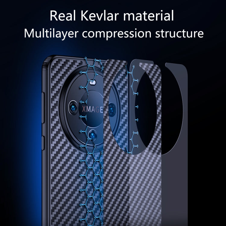 For Huawei Mate 60 wlons Magsafe Carbon Fiber Kevlar TPU Phone Case(Black)