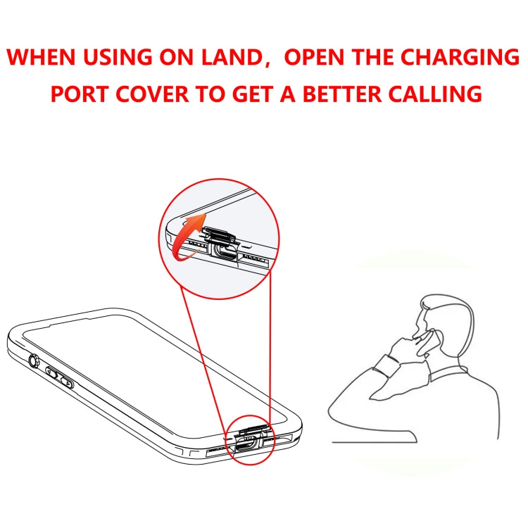 For iPhone 15 Pro Max RedPepper IP68 Water-resistant MagSafe Phone Case(Black)