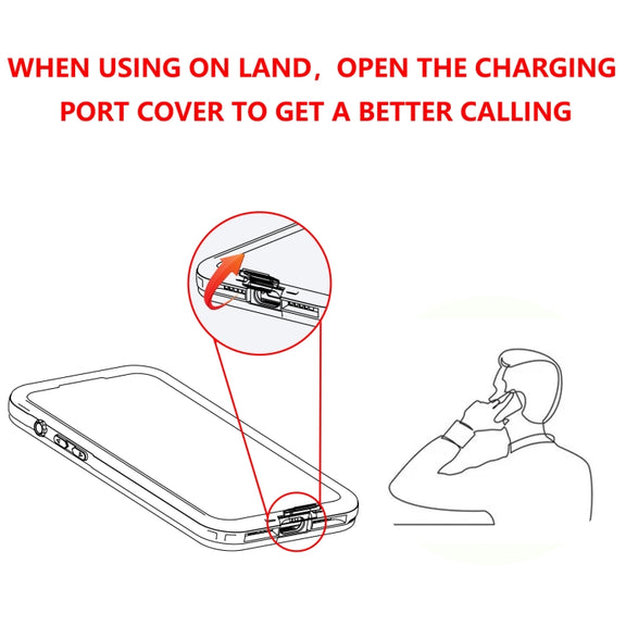 For iPhone 15 Pro Max RedPepper IP68 Water-resistant MagSafe Phone Case(Black)