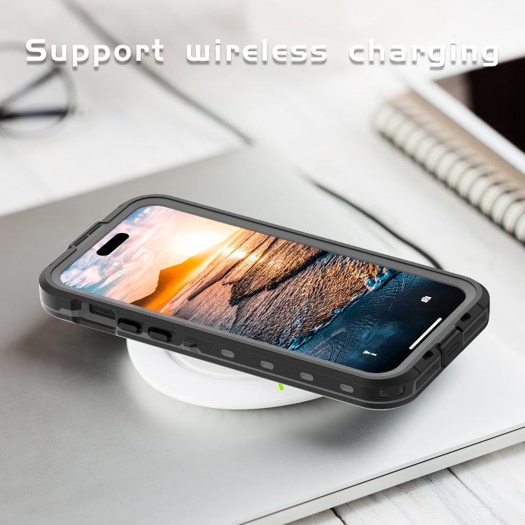 For iPhone 15 RedPepper IP68 Water-resistant MagSafe Phone Case(Black)