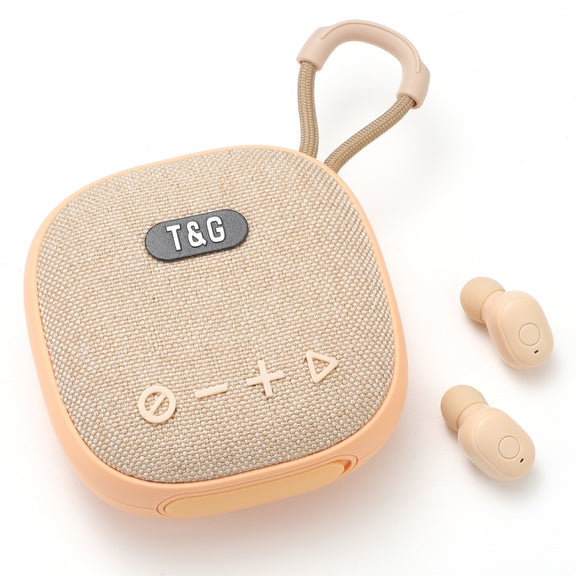 T&G TG-813 2 in 1 TWS Bluetooth Speaker Earphone with Charging Box(Pink)