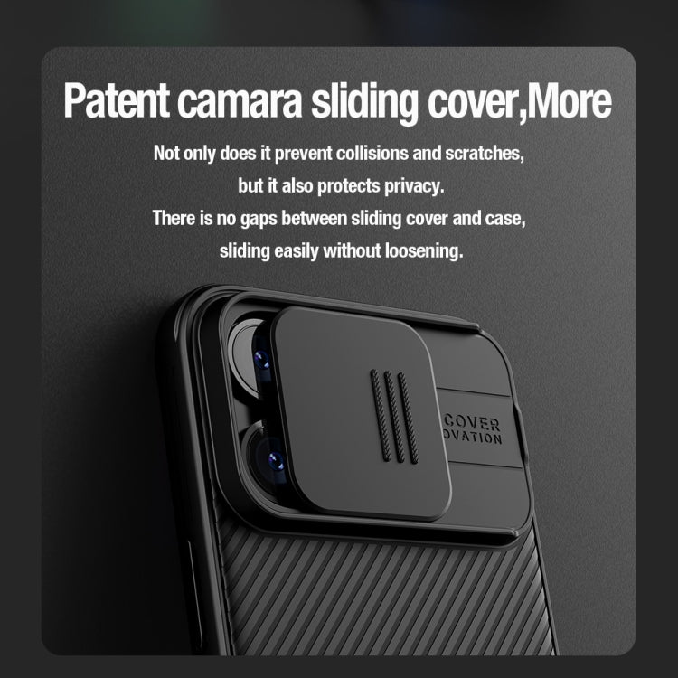 For iPhone 15 Pro NILLKIN CamShield Pro PC Phone Case(Black)