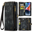 For iPhone 15 CaseMe 008 Detachable Multifunctional Leather Phone Case(Black) - free shipping - PMC TechLife - Order now!