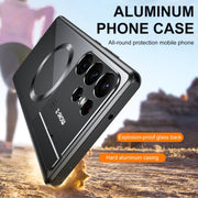 For Samsung Galaxy S21 Ultra 5G Aromatherapy Holder Single-sided MagSafe Magnetic Phone Case(Silver)