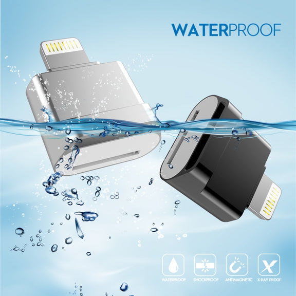MicroDrive 8pin To TF Card Adapter Mini iPhone & iPad TF Card Reader (Silver)