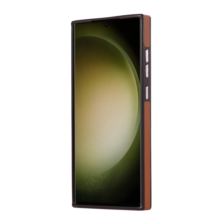 For Samsung Galaxy S23 Ultra 5G Side Leather Magsafe Phone Case(Brown)