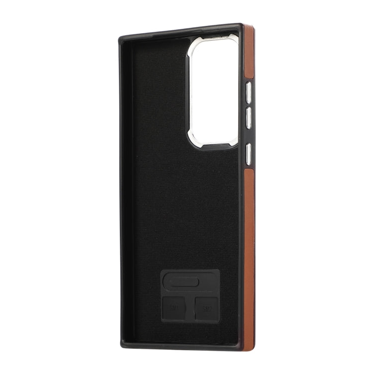 For Samsung Galaxy S23 Ultra 5G Side Leather Magsafe Phone Case(Brown)