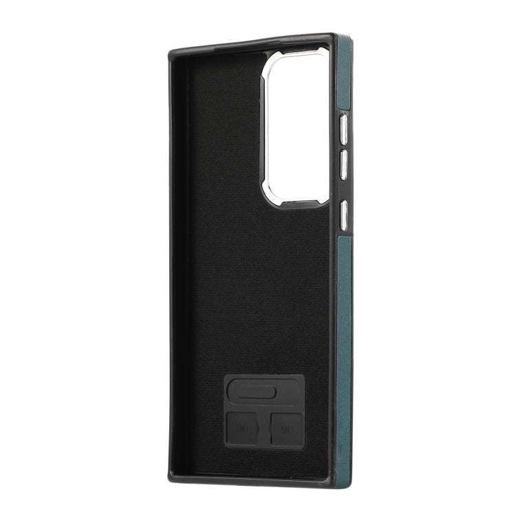 For Samsung Galaxy S22 Ultra 5G Side Leather Magsafe Phone Case(Green)