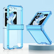 For Samsung Galaxy Z Flip5 GKK Electroplated Airbag Hinge Shockproof Phone Case(Transparent Blue) - free shipping - PMC TechLife - Order now!