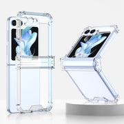 For Samsung Galaxy Z Flip5 GKK Electroplated Airbag Hinge Shockproof Phone Case(Transparent)