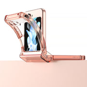 For Samsung Galaxy Z Flip5 GKK Electroplated Airbag Hinge Shockproof Phone Case(Transparent Black)