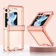 For Samsung Galaxy Z Flip5 GKK Electroplated Airbag Hinge Shockproof Phone Case(Transparent Orange) - free shipping - PMC TechLife - Order now!