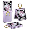 For Samsung Galaxy Z Flip5 GKK Magnetic Folding Phantom Rotary Phone Case with Ring Holder(Purple) - Galaxy Z Flip5 Cases by GKK | Online Shopping South Africa | PMC TechLife | Buy Now Pay Later Mobicred