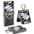For Samsung Galaxy Z Flip5 GKK Magnetic Folding Phantom Rotary Phone Case with Ring Holder(Black) - free shipping - PMC TechLife - Order now!