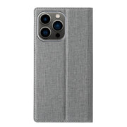 For iPhone 15 Pro Max ViLi DMX Series Shockproof TPU + PU Leather Magnetic Attraction Horizontal Flip Case(Grey)