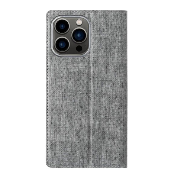 For iPhone 15 Pro Max ViLi DMX Series Shockproof TPU + PU Leather Magnetic Attraction Horizontal Flip Case(Grey)