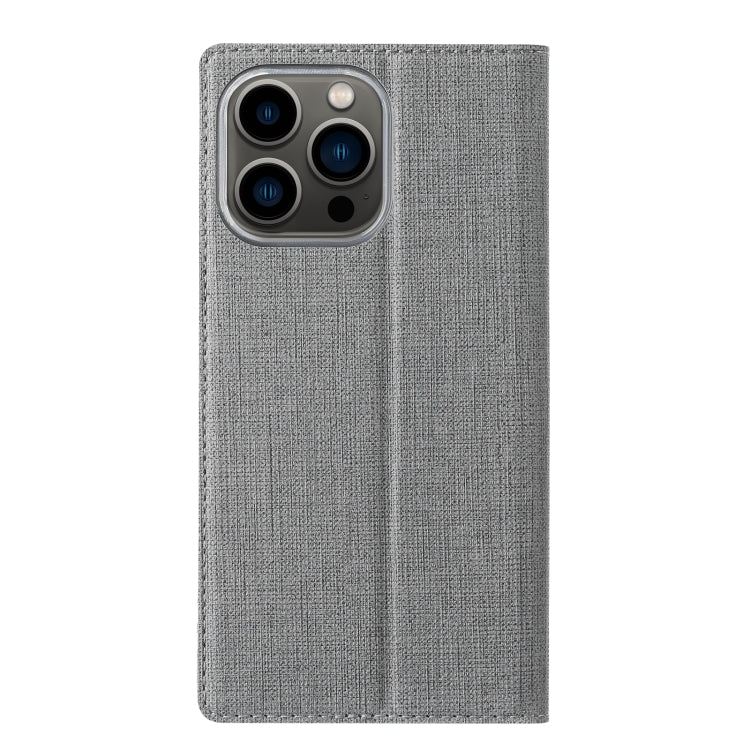 For iPhone 15 Pro Max ViLi DMX Series Shockproof TPU + PU Leather Magnetic Attraction Horizontal Flip Case(Grey)