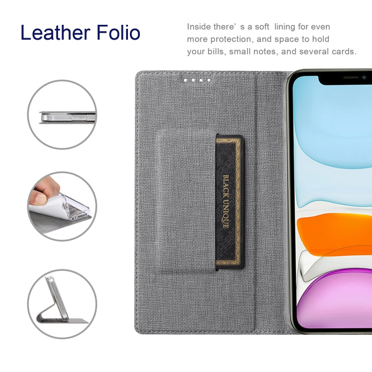 For iPhone 15 Pro Max ViLi DMX Series Shockproof TPU + PU Leather Magnetic Attraction Horizontal Flip Case(Grey)