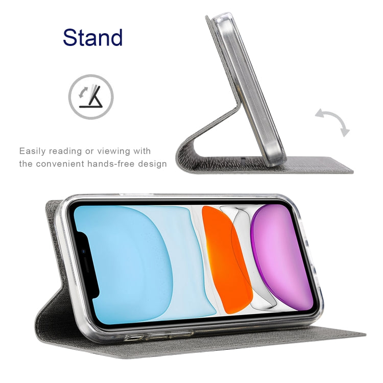 For iPhone 15 Pro Max ViLi DMX Series Shockproof TPU + PU Leather Magnetic Attraction Horizontal Flip Case(Grey)