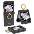 For Samsung Galaxy Z Flip5 GKK Integrated Magnetic Hinge Phone Case with Ring Holder(Black) - Galaxy Z Flip5 Cases by GKK | Online Shopping South Africa | PMC TechLife | Buy Now Pay Later Mobicred