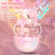 ONIKUMA T35 Bluetooth 5.1 TWS Wireless Bluetooth Gaming Earphone(Pink)