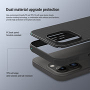 For iPhone 15 Pro Max NILLKIN Frosted Shield Pro PC + TPU Phone Case(Blue)