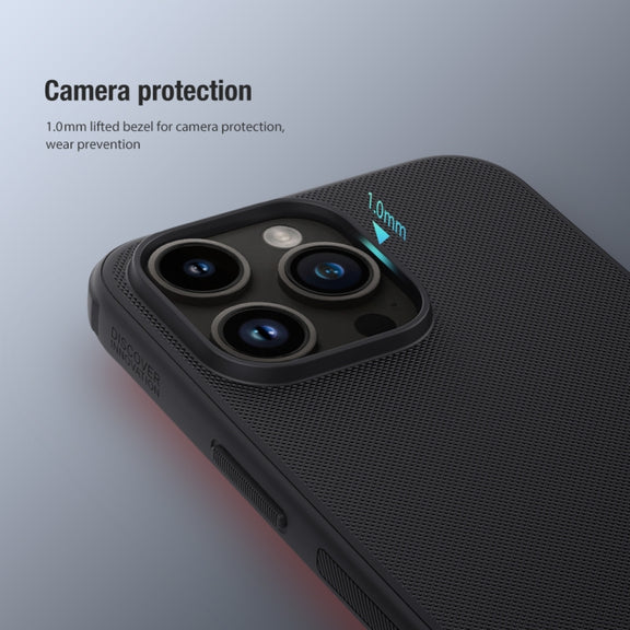For iPhone 15 Pro Max NILLKIN Frosted Shield Pro PC + TPU Phone Case(Blue)