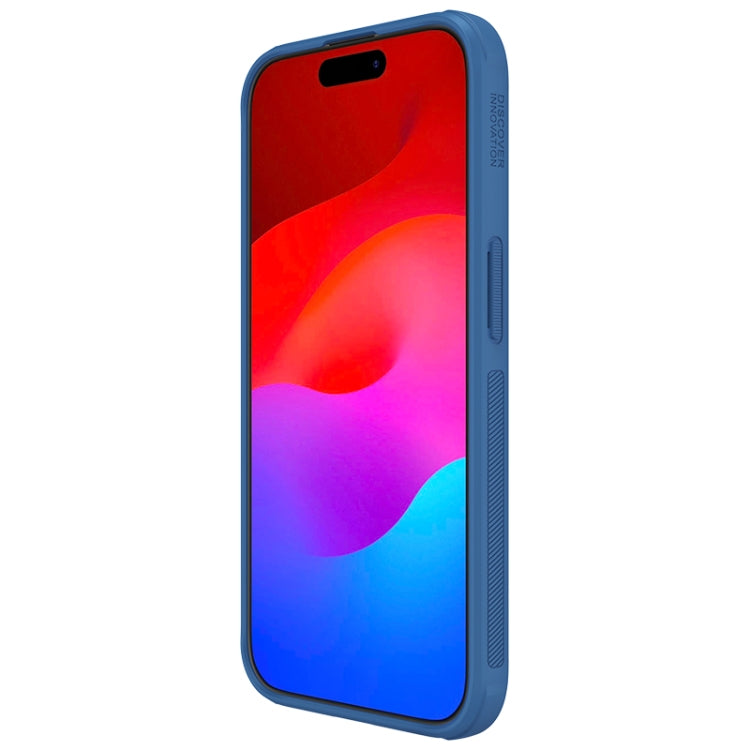 For iPhone 15 Pro NILLKIN Frosted Shield Pro PC + TPU Phone Case(Blue)
