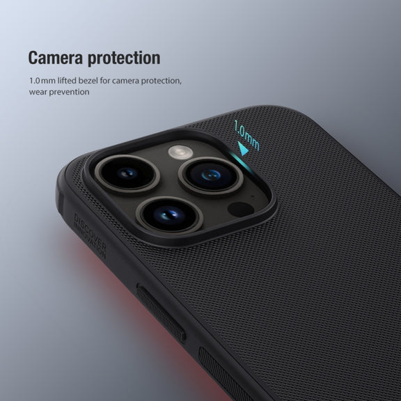 For iPhone 15 Pro NILLKIN Frosted Shield Pro PC + TPU Phone Case(Blue)