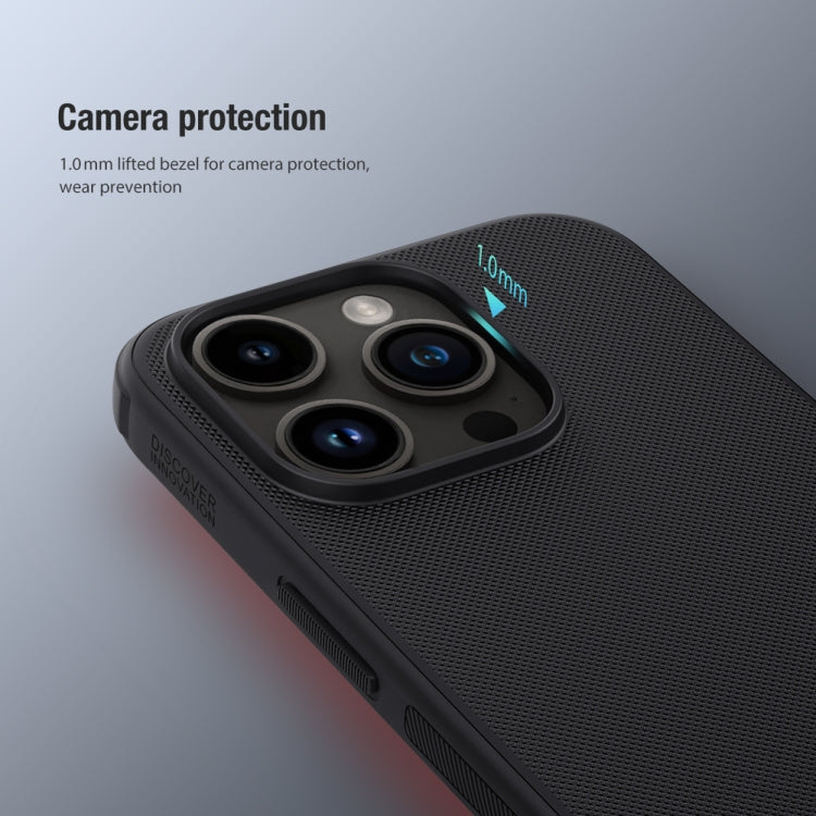 For iPhone 15 Pro NILLKIN Frosted Shield Pro PC + TPU Phone Case(Blue)