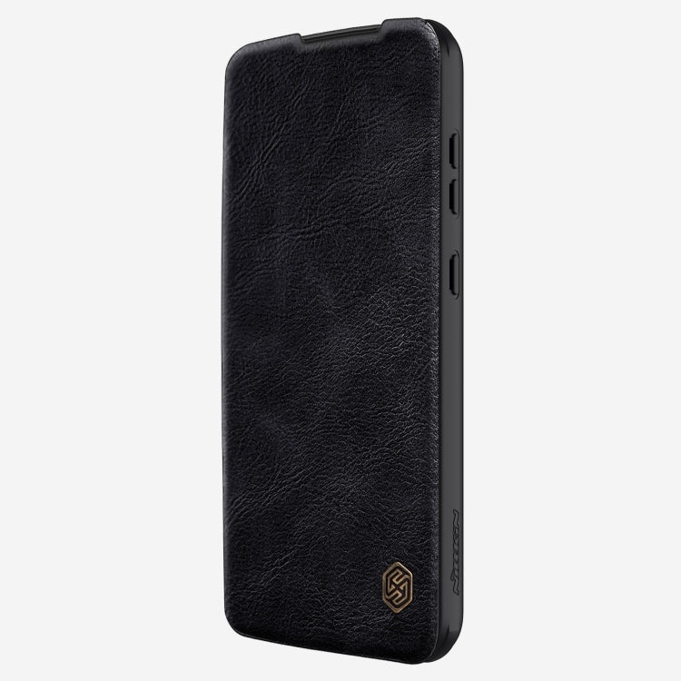 For Samsung Galaxy A55 NILLKIN QIN Series Pro Sliding Camera Cover Design Leather Phone Case(Black)