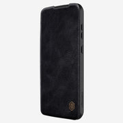For Samsung Galaxy A55 NILLKIN QIN Series Pro Sliding Camera Cover Design Leather Phone Case(Black)