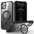For iPhone 13 Pro Max / 12 Pro Max MagSafe Magnetic Rotating Holder Phone Case(Black) - iPhone 13 Pro Max Cases by PMC TechLife | Online Shopping South Africa | PMC TechLife | Buy Now Pay Later Mobicred