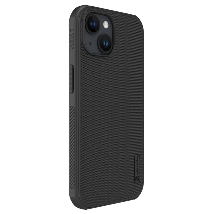 For iPhone 15 NILLKIN Frosted Shield Pro PC + TPU Phone Case(Black)