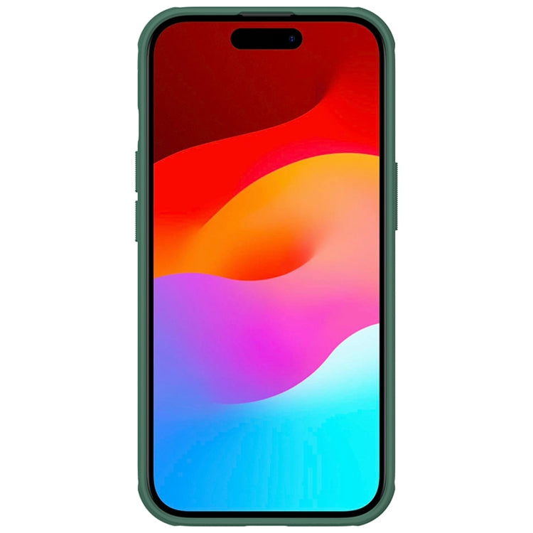 For iPhone 15 NILLKIN Frosted Shield Pro PC + TPU Phone Case(Green)