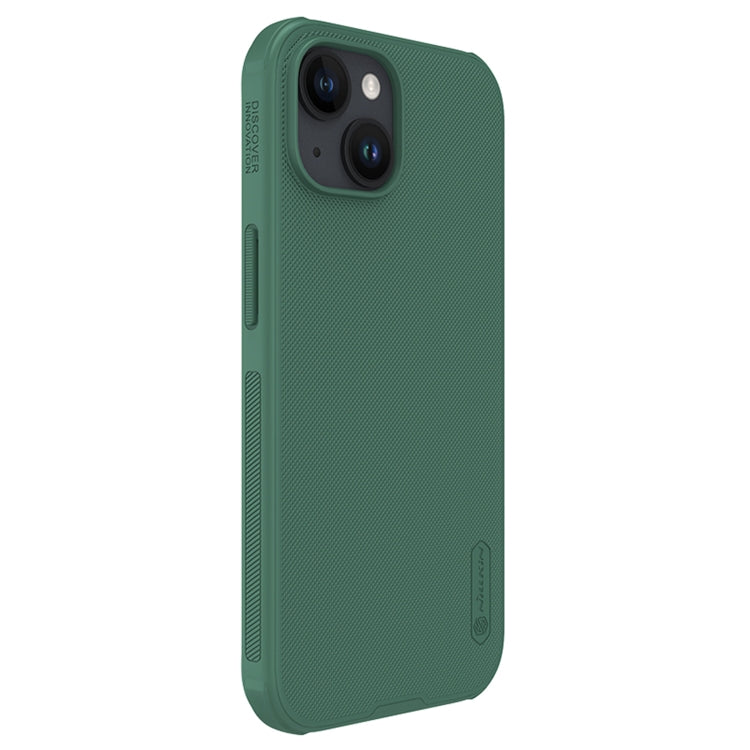 For iPhone 15 NILLKIN Frosted Shield Pro PC + TPU Phone Case(Green)
