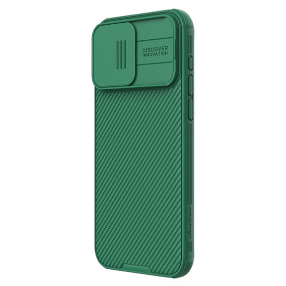 For iPhone 15 Pro NILLKIN CamShield Pro Magnetic Magsafe Phone Case(Green)