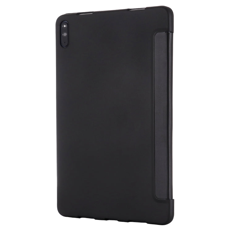 For Huawei Matepad 10.4 GEBEI Shockproof Horizontal Flip Leather Case with Three-folding Holder(Black)
