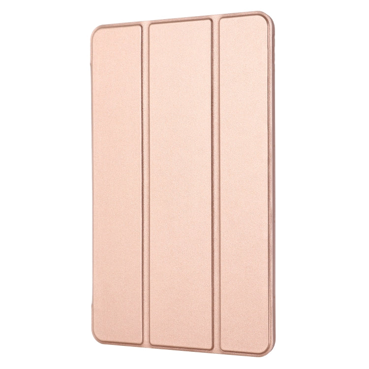 For Huawei Matepad 10.4 GEBEI Shockproof Horizontal Flip Leather Case with Three-folding Holder(Rose Gold)