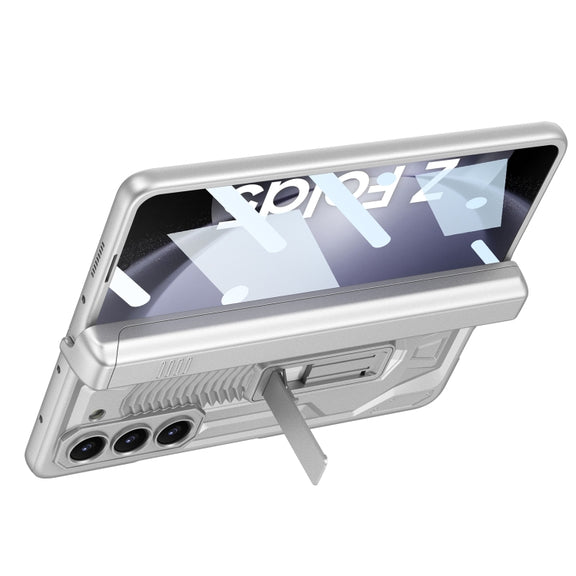 For Samsung Galaxy Z Fold5 GKK Integrated Folding Battle Shell PC Phone Case with Pen Box(Silver)