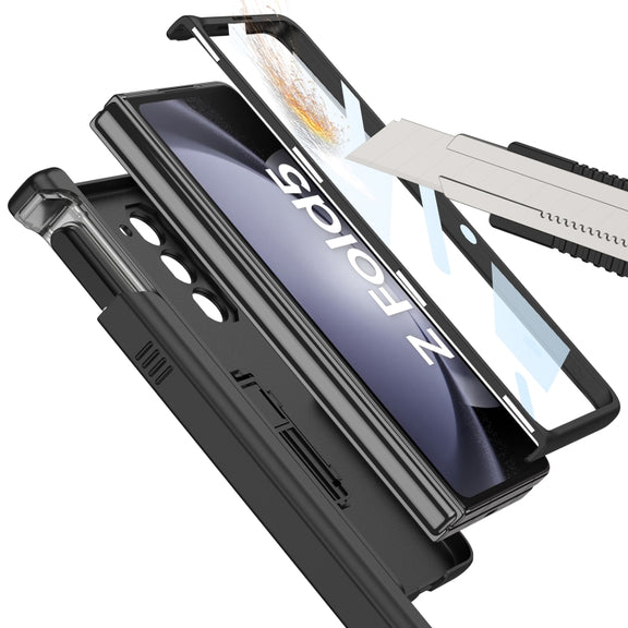 For Samsung Galaxy Z Fold5 GKK Integrated Folding Battle Shell PC Phone Case with Pen Box(Green)