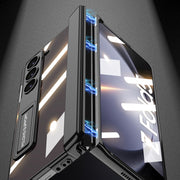 For Samsung Galaxy Z Fold5 GKK Integrated Magnetic Phantom Hinge Folding Phone Case with Stand(Black)