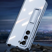 For Samsung Galaxy Z Fold5 GKK Integrated Magnetic Phantom Hinge Folding Phone Case with Stand(Blue)